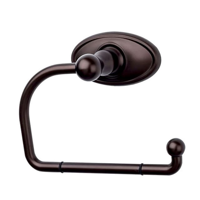 Edwardian Bath Tissue Hook 4-3/4" Long with Oval Backplate Oil Rubbed Bronze - Top Knobs ED4ORBC