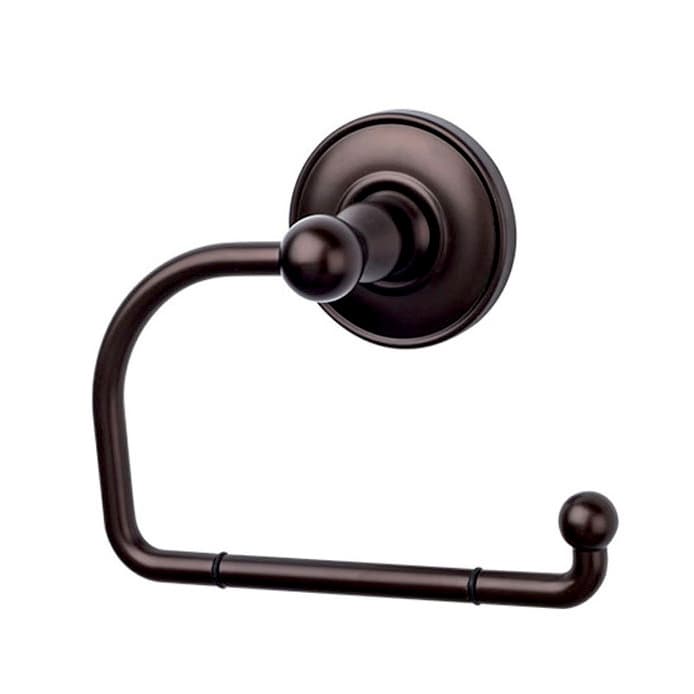 Edwardian Bath Tissue Hook 4-3/4" Long with Plain Backplate Oil Rubbed Bronze - Top Knobs ED4ORBD