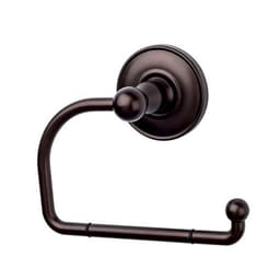 Edwardian Bath Tissue Hook 4-3/4" Long with Plain Backplate Oil Rubbed Bronze - Top Knobs ED4ORBD