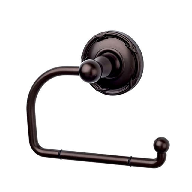 Edwardian Bath Tissue Hook 4-3/4" Long with Ribbon Backplate Oil Rubbed Bronze - Top Knobs ED4ORBE