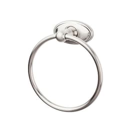 Edwardian Bath Ring 7" Long with Oval Backplate Brushed Satin Nickel - Top Knobs ED5BSNC