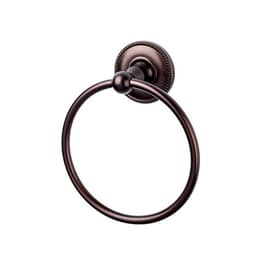 Edwardian Bath Ring 7" Long with Beaded Backplate Oil Rubbed Bronze - Top Knobs ED5ORBA