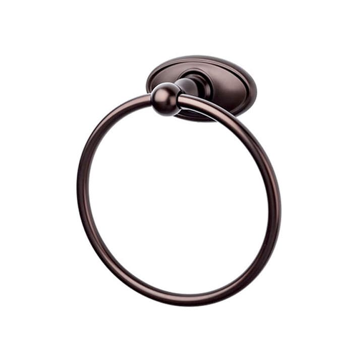 Edwardian Bath Ring 7" Long with Oval Backplate Oil Rubbed Bronze - Top Knobs ED5ORBC