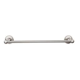Edwardian Bath Single Towel Bar 18" Center to Center with Beaded Backplate Brushed Satin Nickel - Top Knobs ED6BSNA