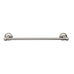 Edwardian Bath Single Towel Bar 18" Center to Center with Ribbon Backplate Brushed Satin Nickel - Top Knobs ED6BSNE