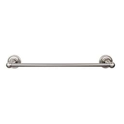 Edwardian Bath Single Towel Bar 18" Center to Center with Rope Backplate Brushed Satin Nickel - Top Knobs ED6BSNF