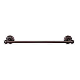 Edwardian Bath Single Towel Bar 18" Center to Center with Hex Backplate Oil Rubbed Bronze - Top Knobs ED6ORBB