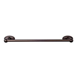 Edwardian Bath Single Towel Bar 18" Center to Center with Oval Backplate Oil Rubbed Bronze - Top Knobs ED6ORBC