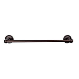 Edwardian Bath Single Towel Bar 18" Center to Center with Ribbon Backplate Oil Rubbed Bronze - Top Knobs ED6ORBE