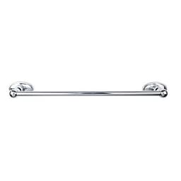 Edwardian Bath Single Towel Bar 18" Center to Center with Oval Backplate Polished Chrome - Top Knobs ED6PCC