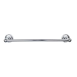 Edwardian Bath Single Towel Bar 18" Center to Center with Ribbon Backplate Polished Chrome - Top Knobs ED6PCE