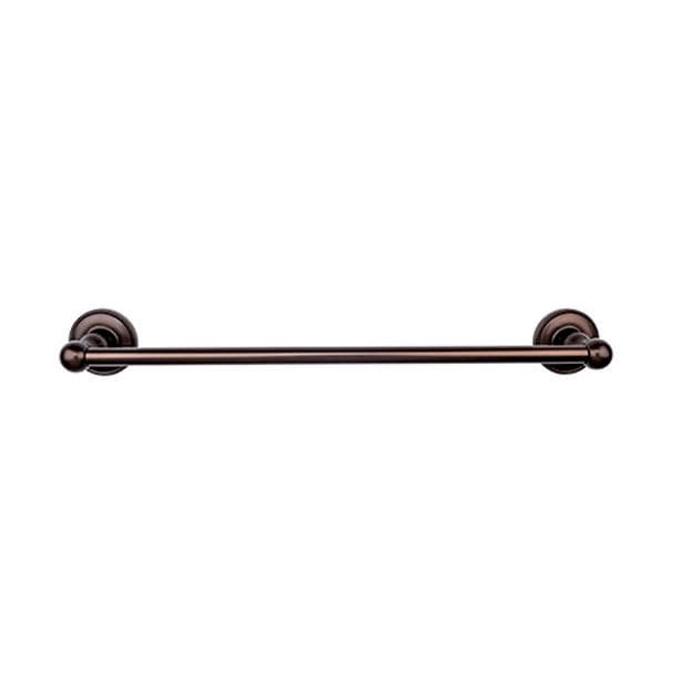 Edwardian Bath Single Towel Bar 24" Center to Center with Beaded Backplate Oil Rubbed Bronze - Top Knobs ED8ORBA