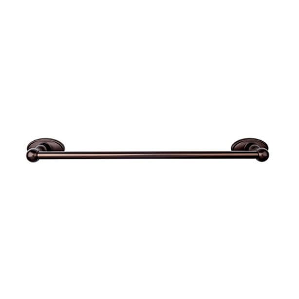 Edwardian Bath Single Towel Bar 24" Center to Center with Oval Backplate Oil Rubbed Bronze - Top Knobs ED8ORBC