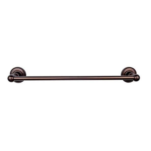 Edwardian Bath Single Towel Bar 30" Center to Center with Beaded Backplate Oil Rubbed Bronze - Top Knobs ED10ORBA