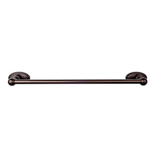 Edwardian Bath Single Towel Bar 30" Center to Center with Oval Backplate Oil Rubbed Bronze - Top Knobs ED10ORBC