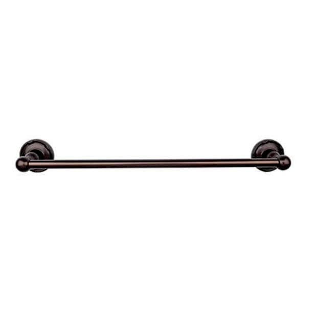 Edwardian Bath Single Towel Bar 30" Center to Center with Ribbon Backplate Oil Rubbed Bronze - Top Knobs ED10ORBE