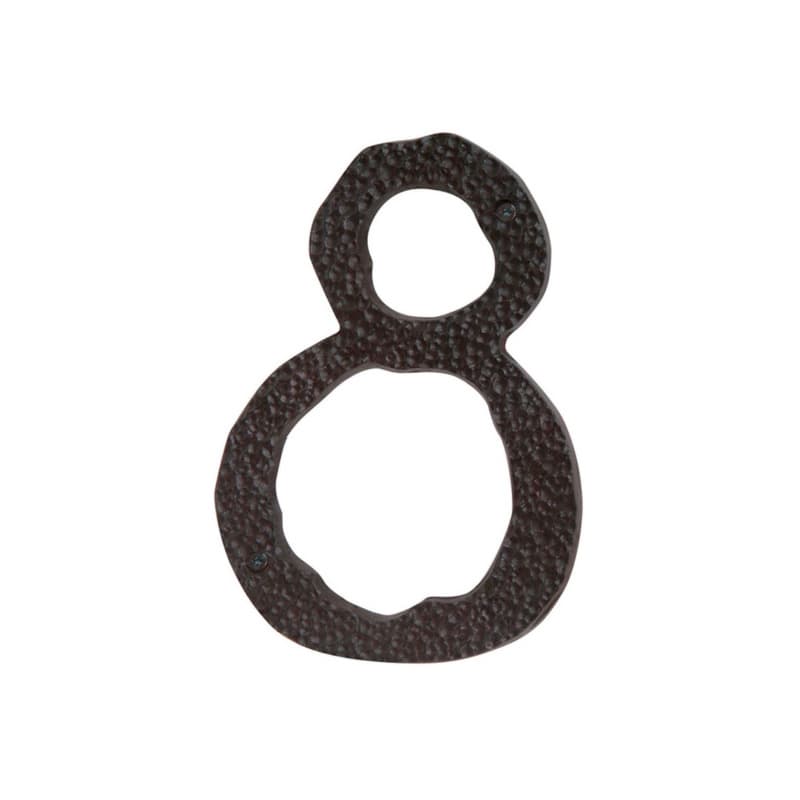 Top Knobs Jagged Hammered Aged Bronze 5-1/2" (140 mm) L x 4" (102 mm) W Zinc House Number, HN8L-O