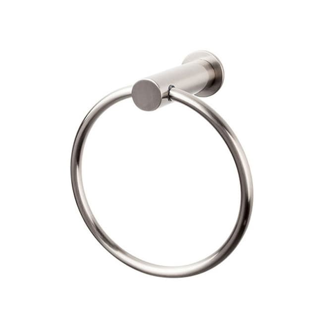 Hopewell Bath Ring 6-5/16" Long Brushed Satin Nickel - Top Knobs HOP5BSN