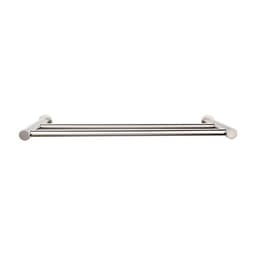 Hopewell Bath Double Towel Bar 18" Center to Center Brushed Satin Nickel - Top Knobs HOP7BSN