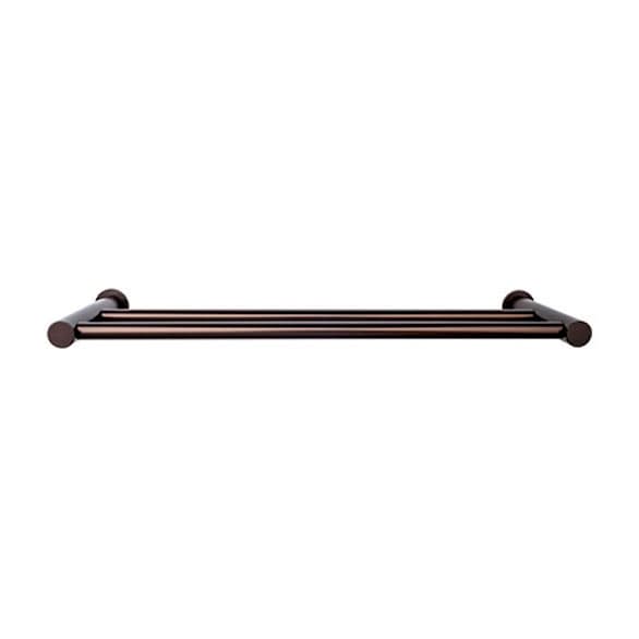 Hopewell Bath Double Towel Bar 30" Center to Center Oil Rubbed Bronze - Top Knobs HOP11ORB