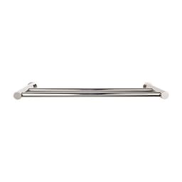 Hopewell Bath Double Towel Bar 30" Center to Center Polished Nickel - Top Knobs HOP11PN