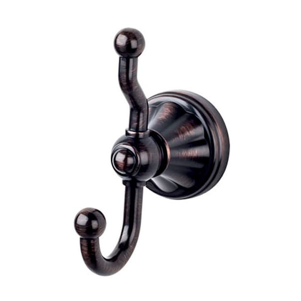 Hudson Bath Double Hook 4-3/4" Long Tuscan Bronze - Top Knobs HUD2TB