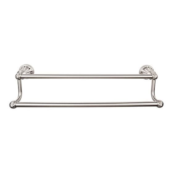 Hudson Bath Double Towel Bar 24" Center to Center Brushed Satin Nickel - Top Knobs HUD9BSN