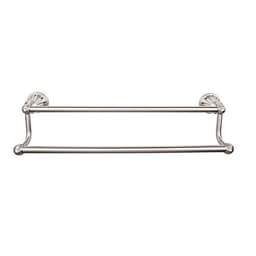 Hudson Bath Double Towel Bar 30" Center to Center Brushed Satin Nickel - Top Knobs HUD11BSN