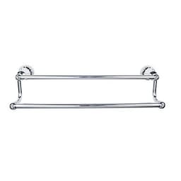 Hudson Bath Double Towel Bar 30" Center to Center Polished Chrome - Top Knobs HUD11PC