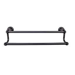 Hudson Bath Double Towel Bar 30" Center to Center Tuscan Bronze - Top Knobs HUD11TB