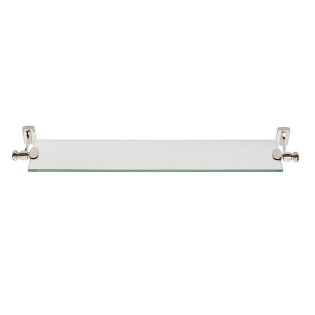 Atlas Homewares legacy bath glass shelf 24" polished nickel lgsf-pn