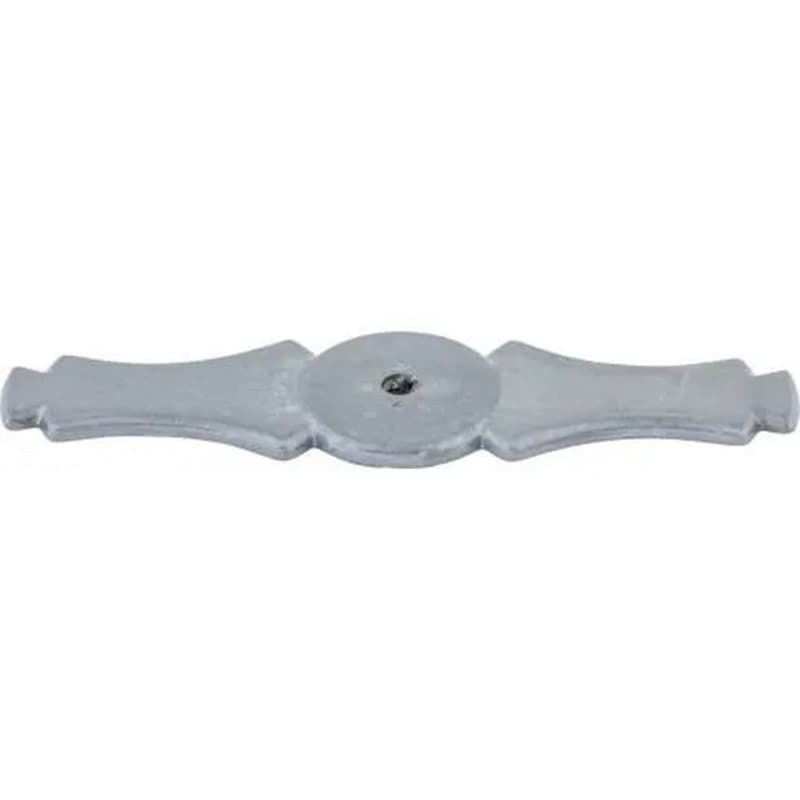 Top Knobs Tuscany Backplate/Knobs 3-5/8" (92mm) Long Pewter Light, M172