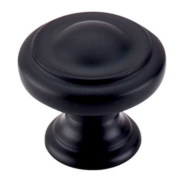 Top Knobs Nouveau Series 1-1/8" (28.5 mm) Diameter Flat BlackKnob, - M1117