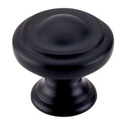 Top Knobs Nouveau Series 1-1/8" (28.5 mm) Diameter Flat BlackKnob, - M1117