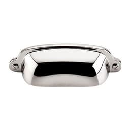 Top Knobs Asbury Series 2-9/16" (65 mm) Center to Center Polished Nickel Cup Pull, - M1301