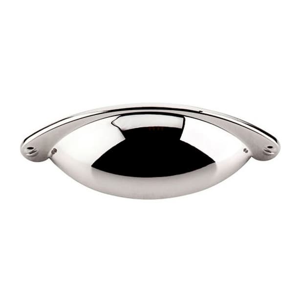 Top Knobs Asbury Cup Pull 2-1/2" (64 mm) Center to Center, Polished Nickel, M1302
