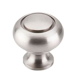 Top Knobs Asbury Series 1-1/4" (32 mm) Diameter Brushed Satin NickelKnob, - M1308