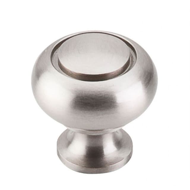 Top Knobs Asbury Series 1-1/4" (32 mm) Diameter Brushed Satin NickelKnob, - M1308