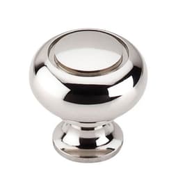 Top Knobs Asbury Series 1-1/4" (32 mm) Diameter Polished NickelKnob, - M1309