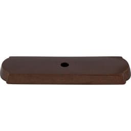 Aspen Rectangle Backplate 2 1/2" Long Mahogany Bronze Top Knobs