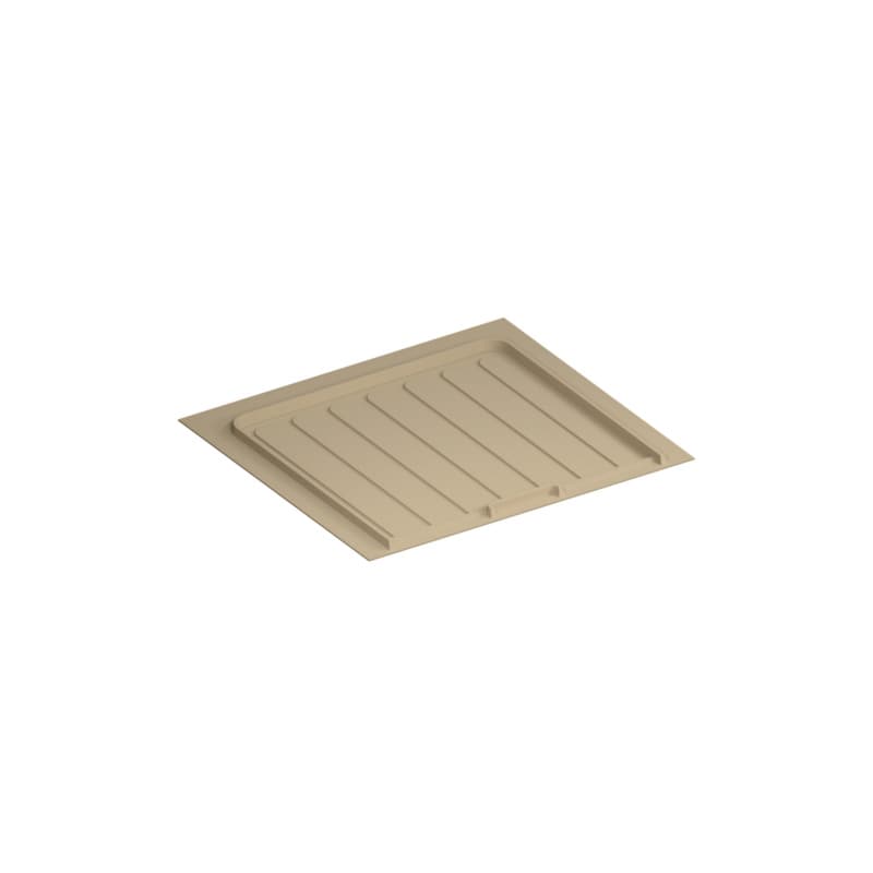 Almond Flexible Polymer Trim-to-Fit Drip Tray for 21" - 24" Vanity Sink Base Cabinets - 12 Per Pack