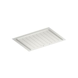 White Flexible Polymer Trim-to-Fit Drip Tray for 27" - 30" Vanity Sink Base Cabinets