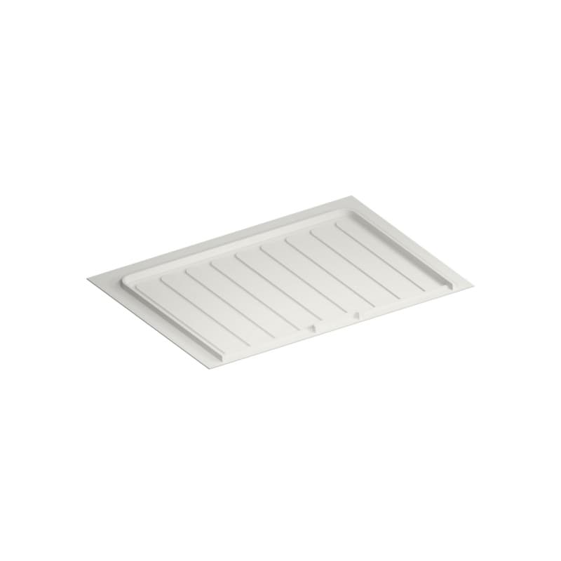 White Flexible Polymer Trim-to-Fit Drip Tray for 27" - 30" Vanity Sink Base Cabinets - 12 Per Pack