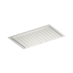 White Flexible Polymer Trim-to-Fit Drip Tray for 33" - 36" Vanity Sink Base Cabinets