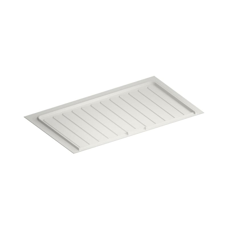 White Flexible Polymer Trim-to-Fit Drip Tray for 33" - 36" Vanity Sink Base Cabinets - 12 Per Pack