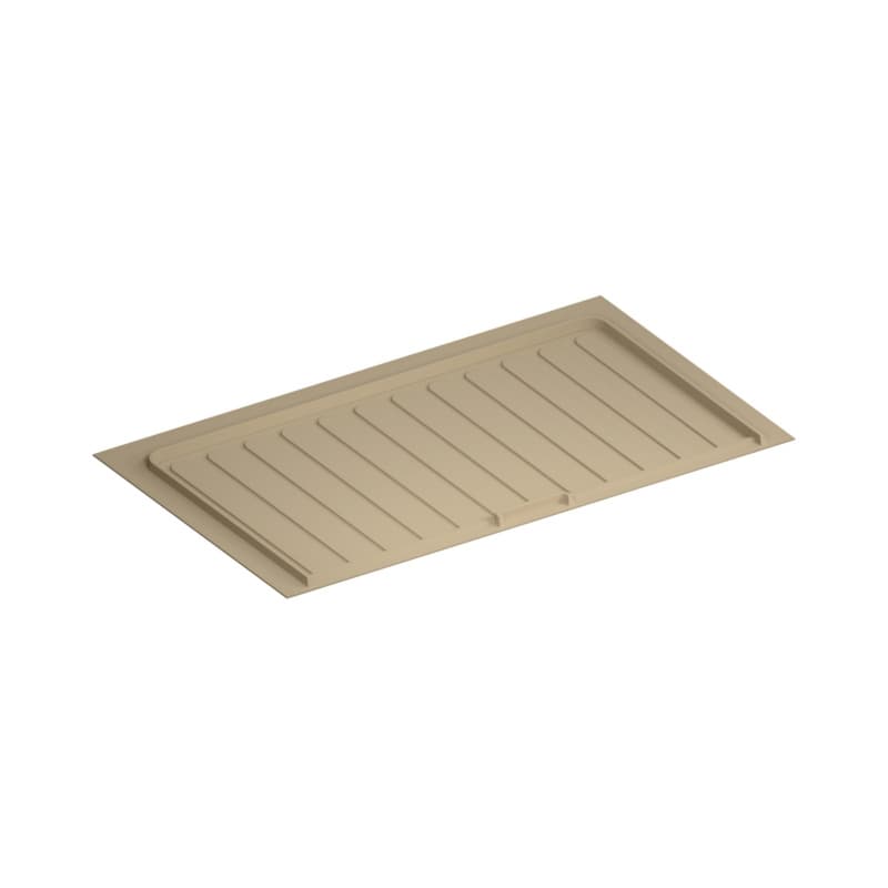 Almond Flexible Polymer Trim-to-Fit Drip Tray for 33" - 36" Vanity Sink Base Cabinets - 12 Per Pack