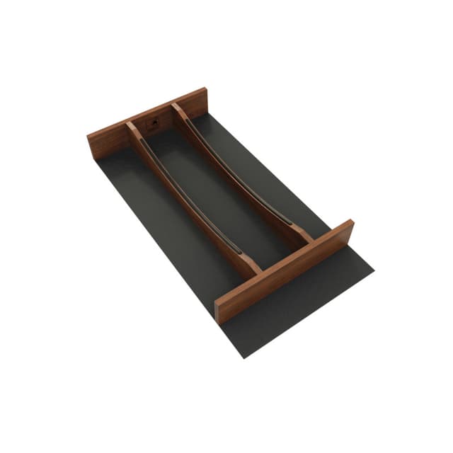 Craftsman Collection 10-1/4" X 19-1/2" Solid Walnut Utensil Drawer Insert w/ Black Accents