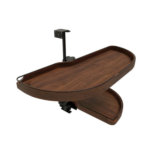 Craftsman Collection Solid Walnut Two-Tier Girasolo w/ Soft-Close and Black Accents for 18" Right Opening/Blind Left Corner Cabinets