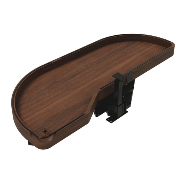 Craftsman Collection Solid Walnut Single-Tier Girasolo w/ Soft-Close and Black Accents for 15" Left Opening/Blind Right Corner Cabinets