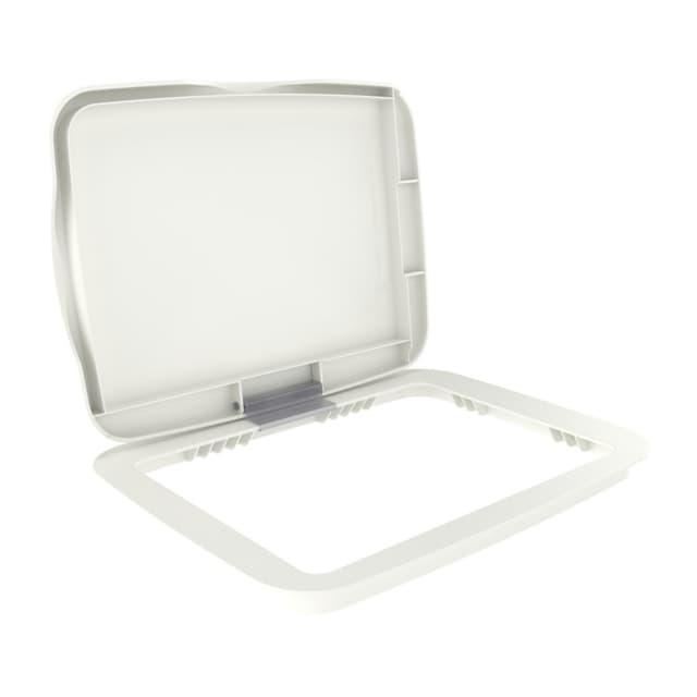 White Polymer Bi-Directional Lid for Rev-A-Shelf® 35 and 50 qt. Waste Containers